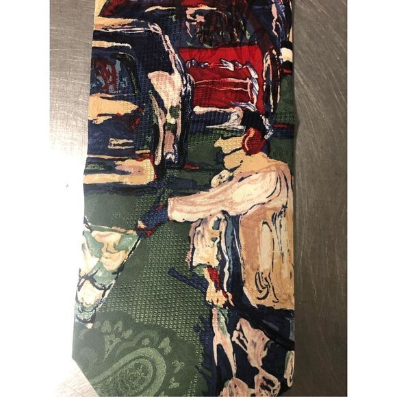 Richard Wallich Men’s Silk Racing Racecars Designer Dress Tie - Picture 3 of 11